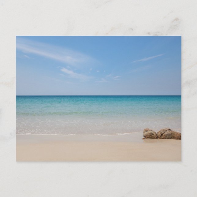 Tarjeta Postal de Piso con Vista al Mar Moderna (Anverso)