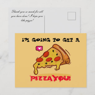 Tarjeta postal de pizza