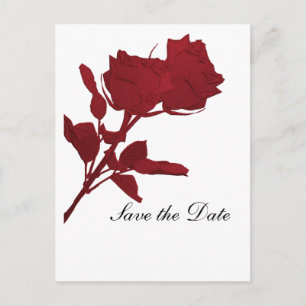 Tarjeta Postal de Plantilla de Rosa Roja para Guar