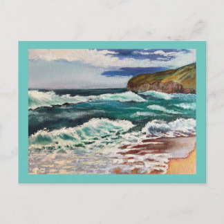 Tarjeta postal de playa soleada