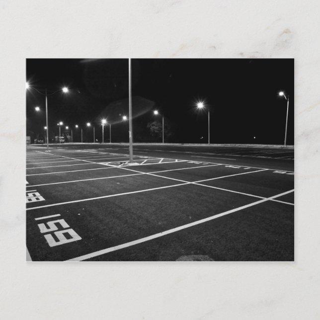 Tarjeta postal de plazas de aparcamiento nocturno (Anverso)