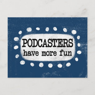 Tarjeta Postal de Podcaster Divertidos