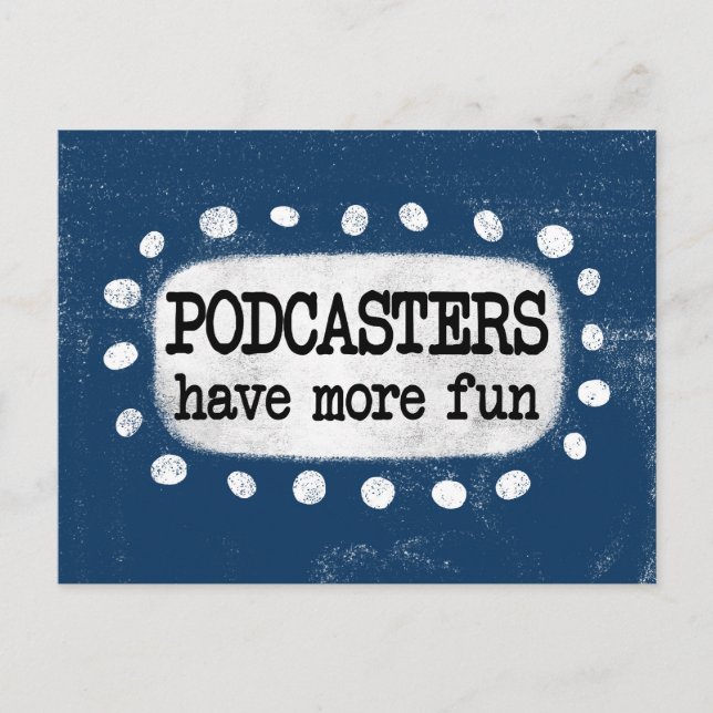 Tarjeta Postal de Podcaster Divertidos (Anverso)