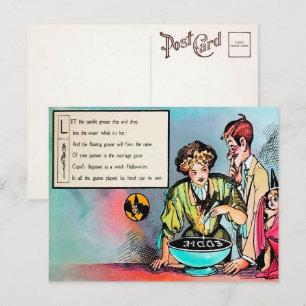 Tarjeta postal de poema de Halloween Victoriano 3