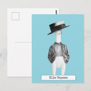 Tarjeta Postal de Pollo de Goma Genial