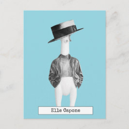 Tarjeta Postal de Pollo de Goma Genial