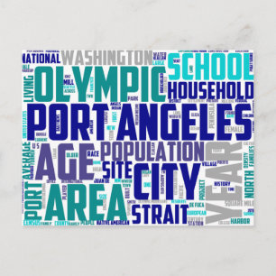 Tarjeta postal de Port Angeles Olímpico Washington