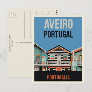 Tarjeta postal de Portugal del ilustracion Aveiro 