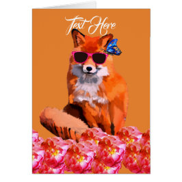 Tarjeta postal de póster de zorro con texto person