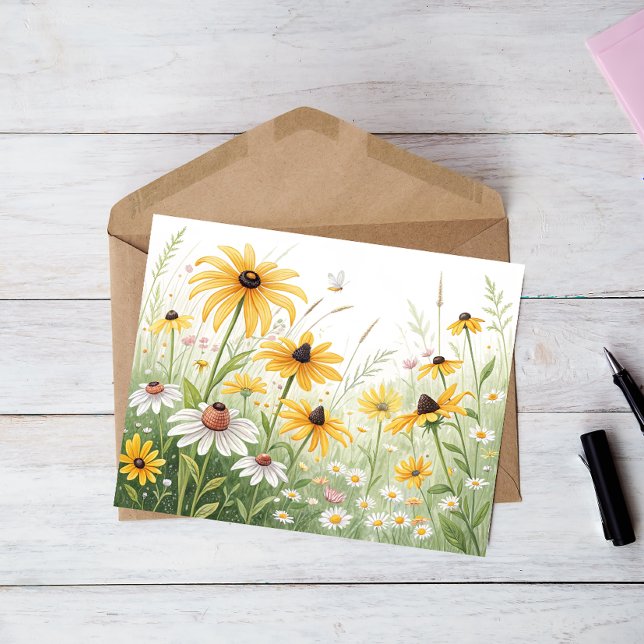 Tarjeta postal de pradera de flores silvestres – A (Subido por el creador)