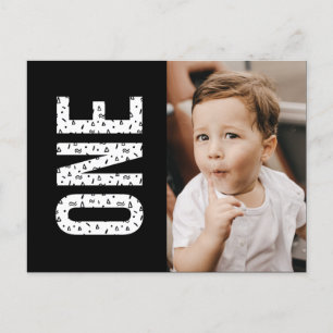 Tarjeta postal de primera invitación para foto de 