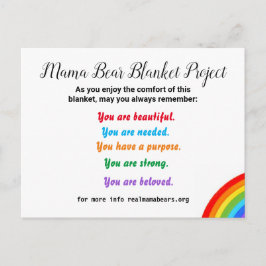 Tarjeta postal de proyecto en blanco de MB