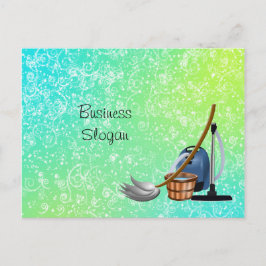 Tarjeta postal de prueba de servicio de limpieza