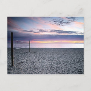 Tarjeta Postal de Puesta de Sol en la Playa para G