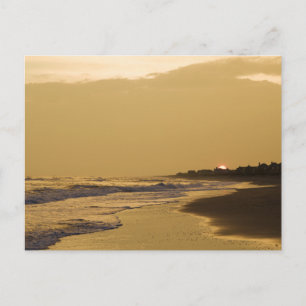 Tarjeta postal de puesta de sol en una hermosa isl