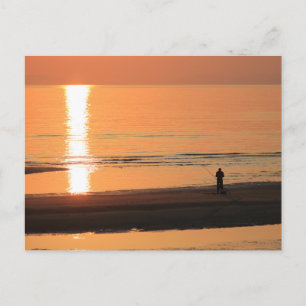 Tarjeta postal de puesta de sol en una hermosa isl