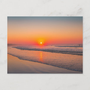 Tarjeta postal de puesta de sol en una hermosa isl