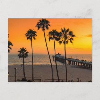 Tarjeta postal de puesta de sol en una hermosa isl