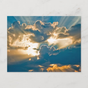 Tarjeta postal de puesta de sol en una hermosa isl