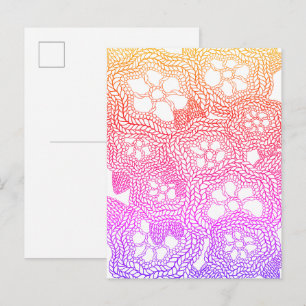 TARJETA POSTAL DE PUNTO FLORAL II