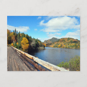 Tarjeta postal de Quebec Tar Bridge Jacques Cartie
