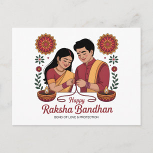Tarjeta postal de Raksha Bandhan