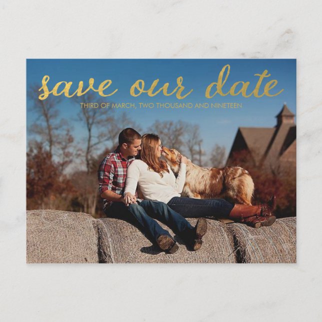 Tarjeta postal de recarga de fotos de Gold Save Ou (Anverso)