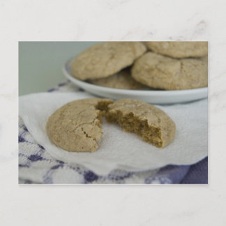 Tarjeta postal de receta de galletas de jengibre