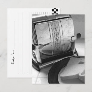 Tarjeta postal de receta de tostadora de época