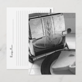 Tarjeta postal de receta de tostadora de época