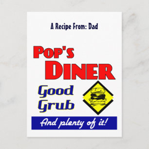 Tarjeta postal de receta del Personalizado retro d