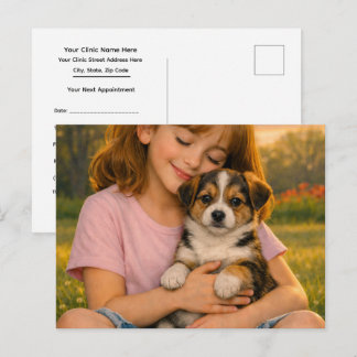 Tarjeta Postal de Recordatorio de Cita con Niña So