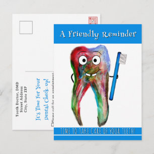 Tarjeta Postal de Recordatorio de Cita Dental