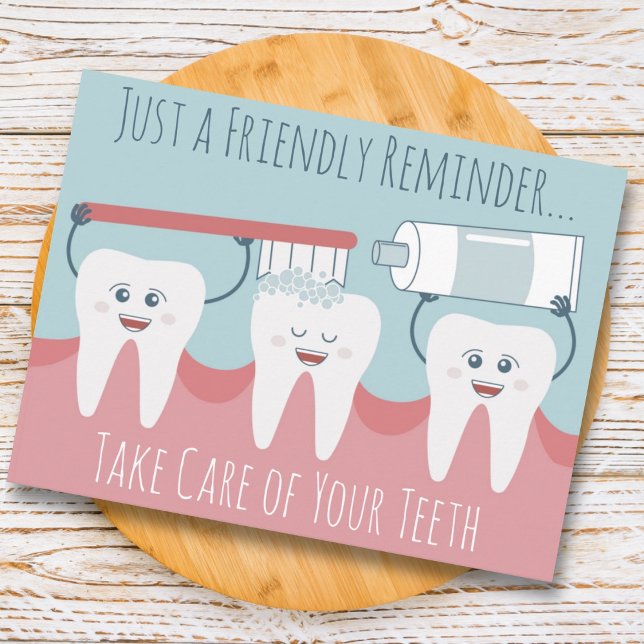 Tarjeta postal de recordatorio de cita dental (Subido por el creador)