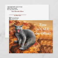 Tarjeta postal de recordatorio de cita para gatos 