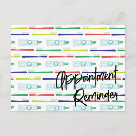 Tarjeta postal de recordatorio de citas de oficina