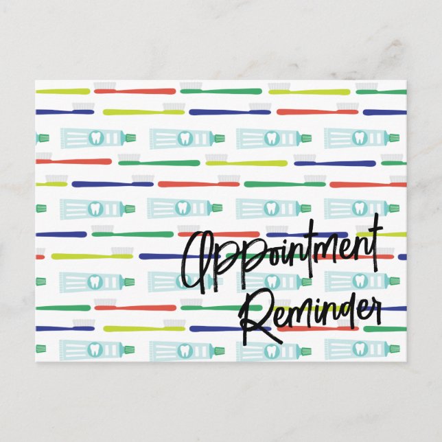 Tarjeta postal de recordatorio de citas de oficina (Anverso)