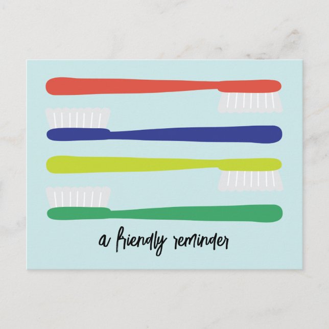 Tarjeta postal de recordatorio de citas de oficina (Anverso)