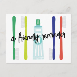 Tarjeta postal de recordatorio de citas de oficina