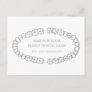 Tarjeta Postal de Recordatorio de Examen Dental