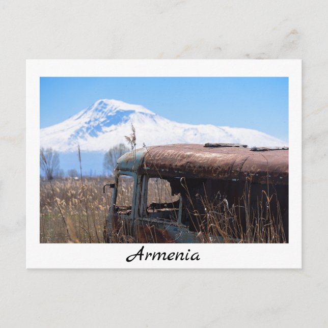 Tarjeta postal de recuerdo de Armenia Ararat (Anverso)