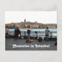 Tarjeta postal de recuerdo de Estambul para Turquí