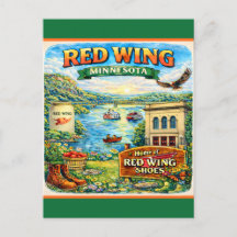 Tarjeta Postal de Recuerdo de Red Wing, Minnesota
