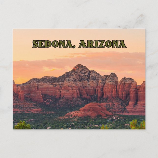 Tarjeta postal de recuerdo de Sedona Arizon (Anverso)