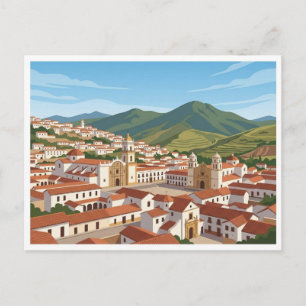 Tarjeta Postal de Recuerdo de Viaje a Sucre Bolivi