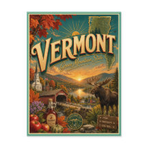 Tarjeta Postal de Recuerdo de Viaje Retro de Vermo