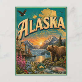 Tarjeta Postal de Recuerdo de Viajes Retro de Alas
