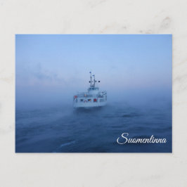 Tarjeta postal de recuerdo del ferry Suomenlinna