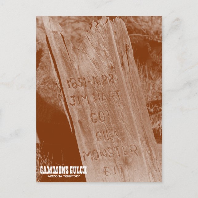 Tarjeta postal de recuerdo Gammons Gulch (Anverso)