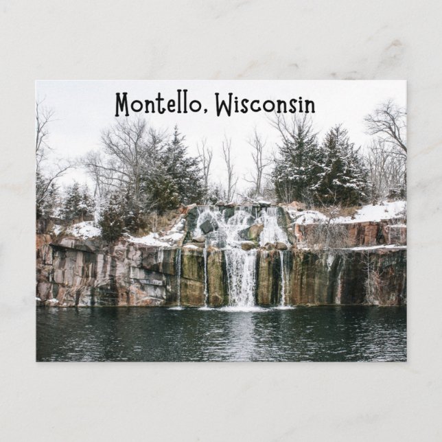 Tarjeta postal de recuerdo Montello Wisconsin (Anverso)